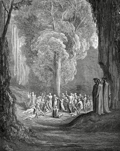 Virgil toont de boom aan Dante, 1880 door Gustave Dore